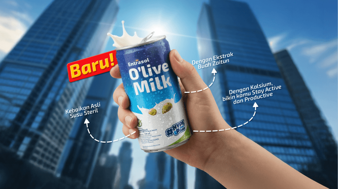 Entrasol O’Live Milk: Susu Steril Kekinian dengan Kebaikan Buah Zaitun untuk Gaya Hidup Aktif